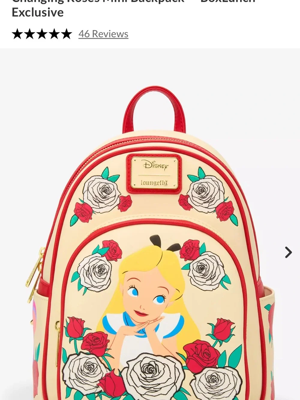 Loungefly Disney Alice in Wonderland Color Changing Roses Mini Backpack & Wallet - Picture 7 of 9